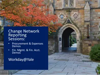 Workday Reporting and Transitioning to a New Chart of Accounts at Yale