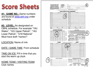 Youth Hockey Game Procedures and Guidelines