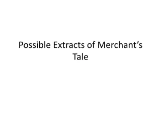 Possible Extracts of Merchant's Tale