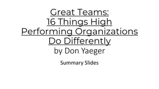 Insights on Building High-Performing Teams