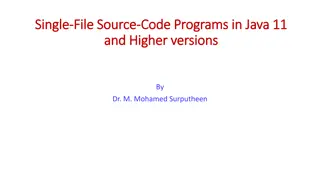 Single-File Source Code Programs in Java 11