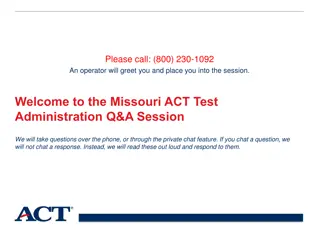 Missouri ACT Test Administration Information