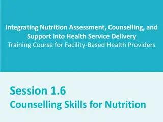 Integrating Nutrition Counselling for Health Providers