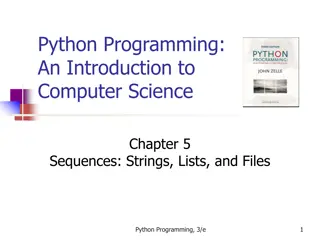 Python Programming: Strings, Lists, and Files in Computer Science