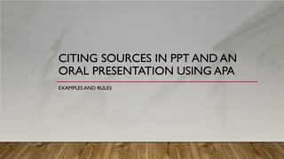 APA Citation Rules and Examples for PowerPoint Presentations and Oral Presentations