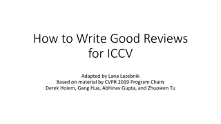 Guide to Writing Effective Reviews for ICCV