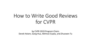 Mastering the Art of Writing Good Reviews for CVPR