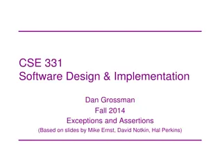 Handling Errors and Failures in Software Design and Implementation