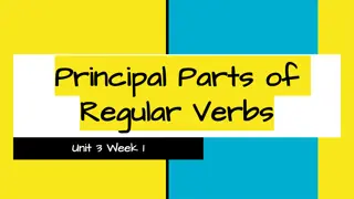 Principal Parts of Regular Verbs and Practice Exercises