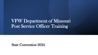 Comprehensive Post Service Officer Training for VFW Department of Missouri