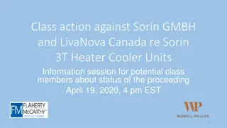 Class Action Against Sorin GmbH and LivaNova: Information Session