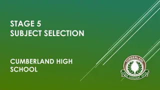 Subject Selection Process at Cumberland High School