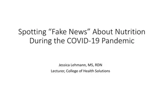 Debunking Fake Nutrition News During COVID-19