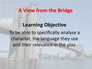 Greek Tragedy and the Role of Characters in 'A View from the Bridge'