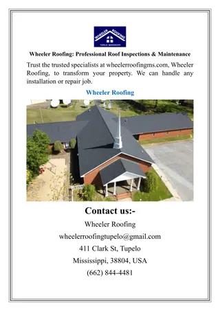 Wheeler Roofing Professional Roof Inspections & Maintenance