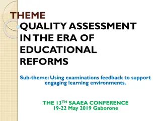 Improving Quality Assessment Practices in Education: A Case Study