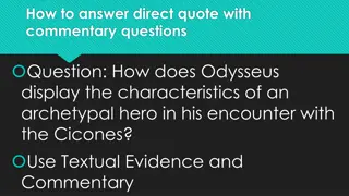 Analysis of Odysseus' Heroic Traits in The Odyssey