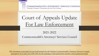 Court of Appeals Update for Law Enforcement 2021-2022 Summary