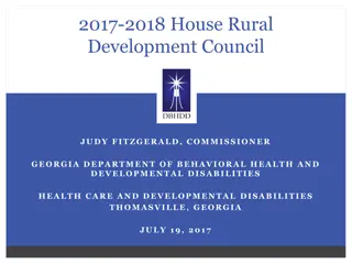 Georgia Department of Behavioral Health and Developmental Disabilities Initiatives