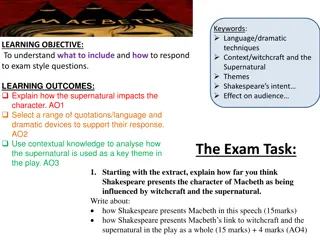 Shakespeare's Portrayal of Macbeth's Interaction with Witchcraft and the Supernatural