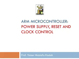 ARM Microcontroller Power Supply, Reset, and Clock Control Overview