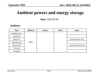 Ambient Power Harvesting Technologies Overview