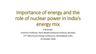 The Role of Nuclear Power in India's Energy Mix and Electricity Sector Growth