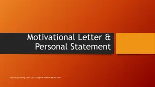 Guide to Writing an Impressive Motivational Letter and Personal Statement for University Admissions