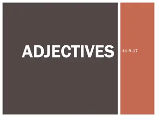 Understanding Adjectives: Types and Examples