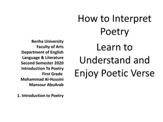 Understanding Poetry: Techniques and Examples