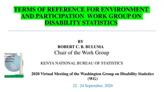 Environment and Participation Work Group on Disability Statistics: Terms of Reference