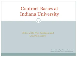 Contract Basics at Indiana University