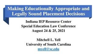 Making Educationally Appropriate Placements in Special Education