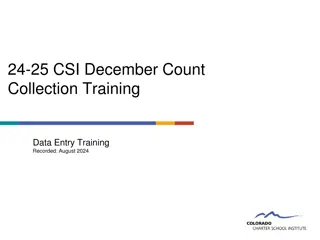 CSI December Count Collection Training for Special Education Data Entry