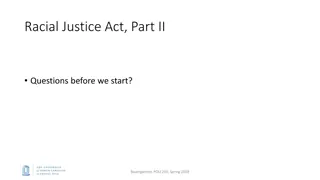 Challenges and Strategies of the Racial Justice Act in North Carolina