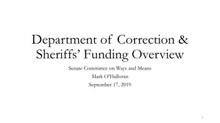 Department of Correction & Sheriffs Funding Overview