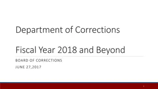 Analysis of Correctional Facilities and Inmate Populations in Fiscal Year 2018 and Beyond