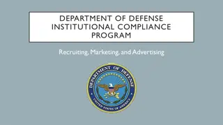 Department of Defense Institutional Compliance Program Overview