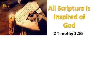 Understanding the Inspiration of Scriptures and its Significance