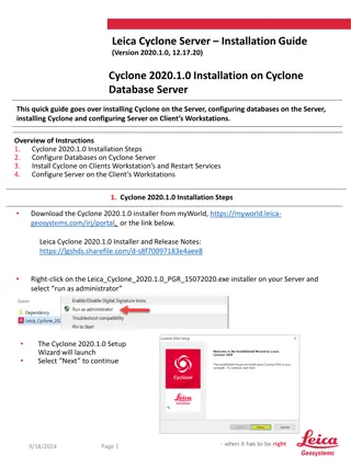 Leica Cyclone Server Installation Guide - Version 2020.1.0