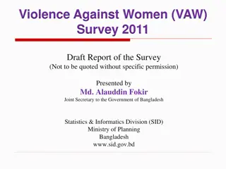 Violence Against Women Survey 2011: Understanding the Impact in Bangladesh