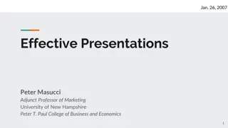 Mastering the Art of Effective Presentations: Insights from Peter Masucci