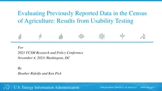 Usability Testing of Previously Reported Data in the Census of Agriculture