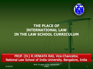 The Significance of International Law in Legal Education