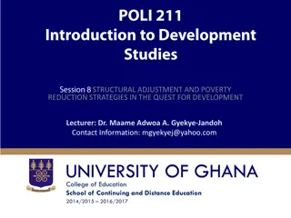 Structural Adjustment Policies and Poverty Reduction Strategies in Development