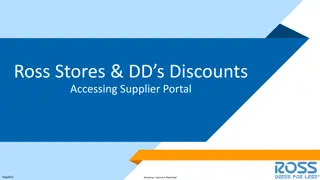 Supplier Portal Updates and Login Procedures for Ross Stores & DD's Discounts