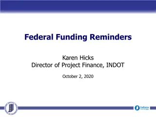 Federal Funding Guidelines for Project Finance at INDOT