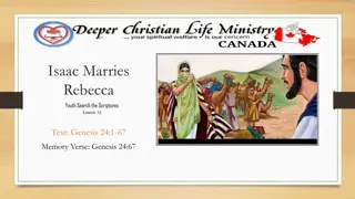 Lessons from the Marriage of Isaac and Rebecca: Genesis 24:1-67