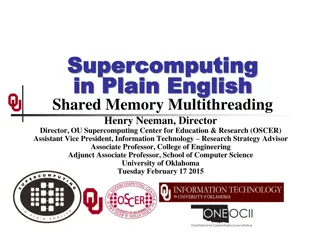 Supercomputing in Plain English: Shared Memory Multithreading Overview