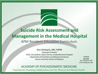 Suicide Risk Assessment and Management Overview